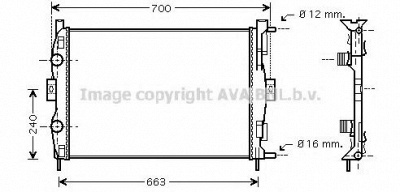 AVA QUALITY COOLING rt2306 -  Радиатор, охлаждение двигателя